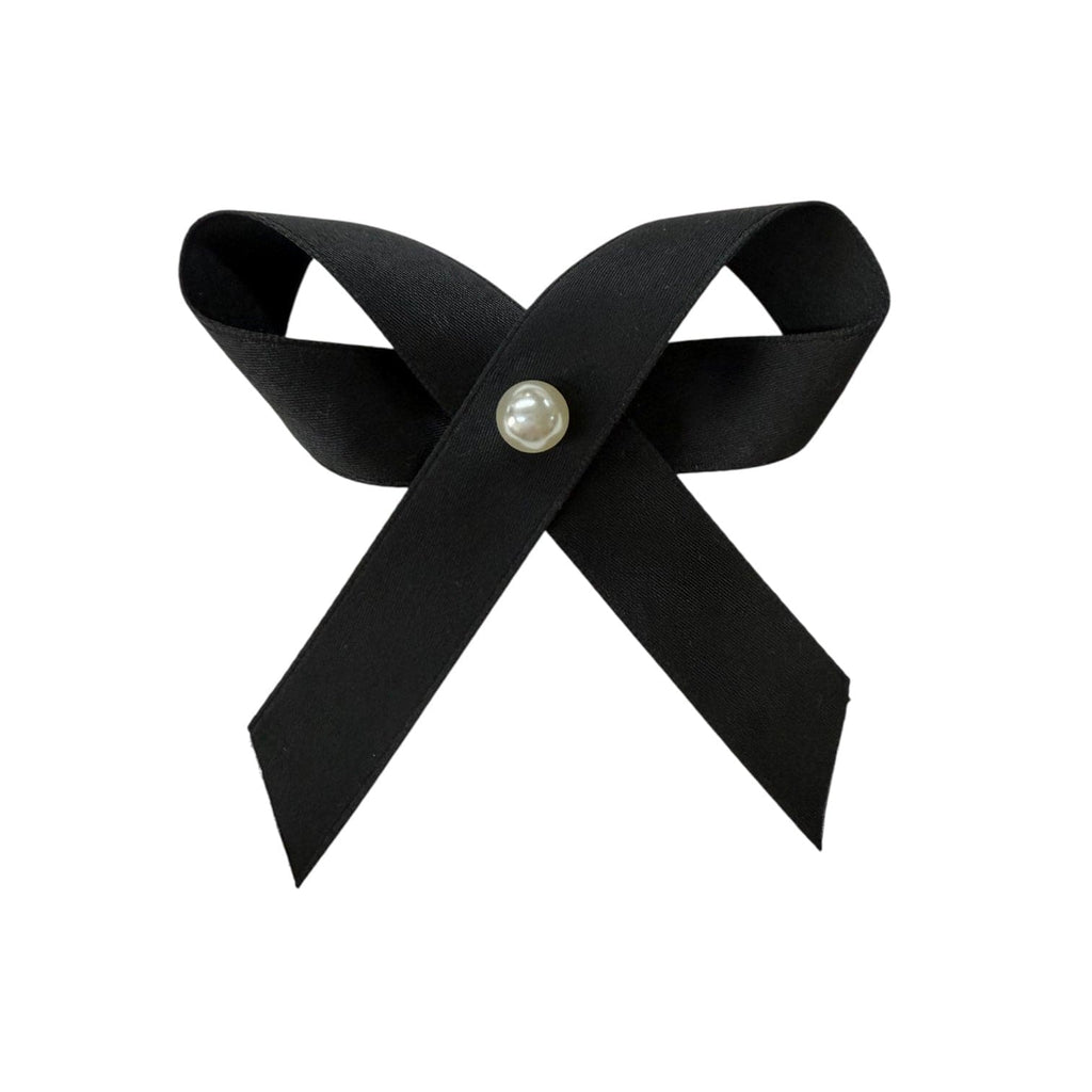 Ava Black Satin Hair Clip