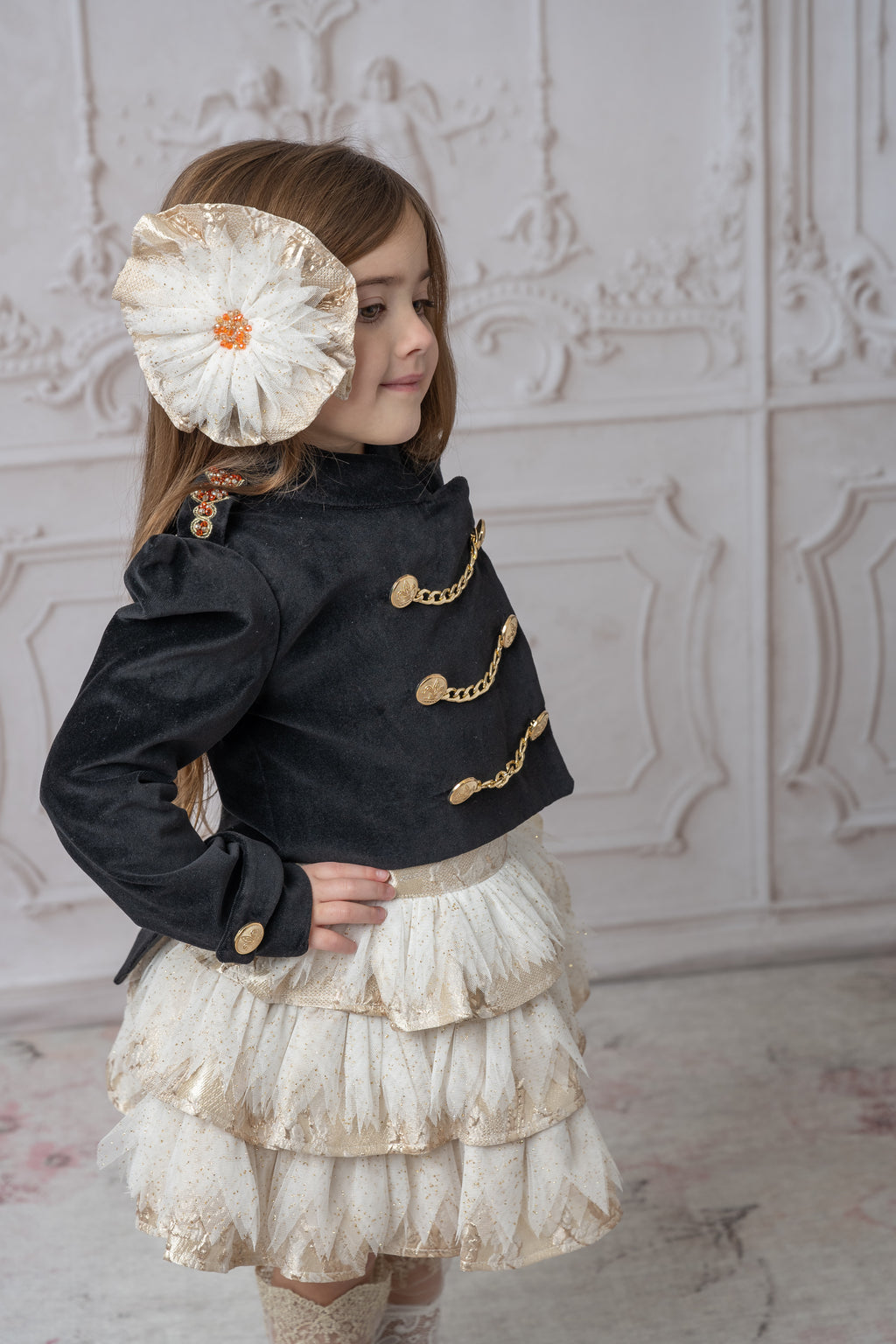 Charlie Glitter Gold Hair Clip
