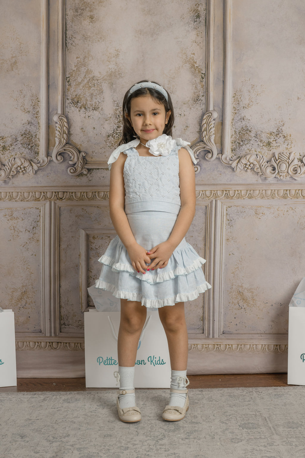 Charlotte Baby Blue Skirt and Top Set