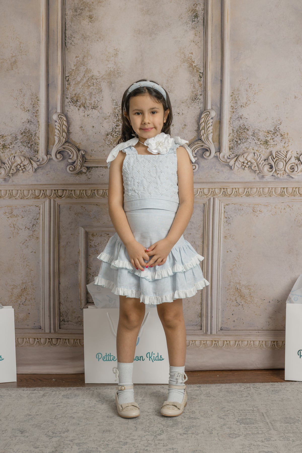Charlotte Baby Blue Skirt and Top Set
