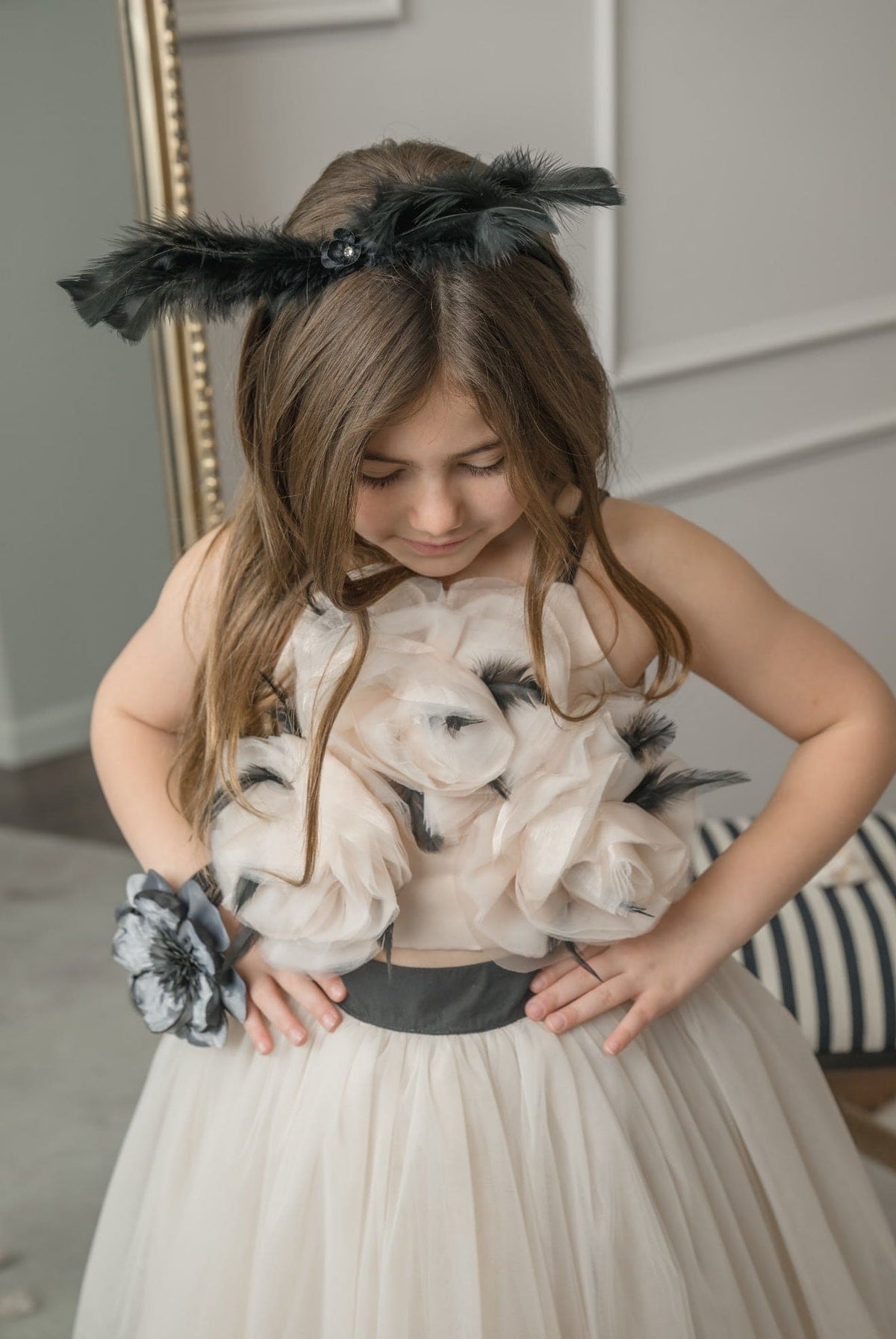 Coco-Feather Black Headband