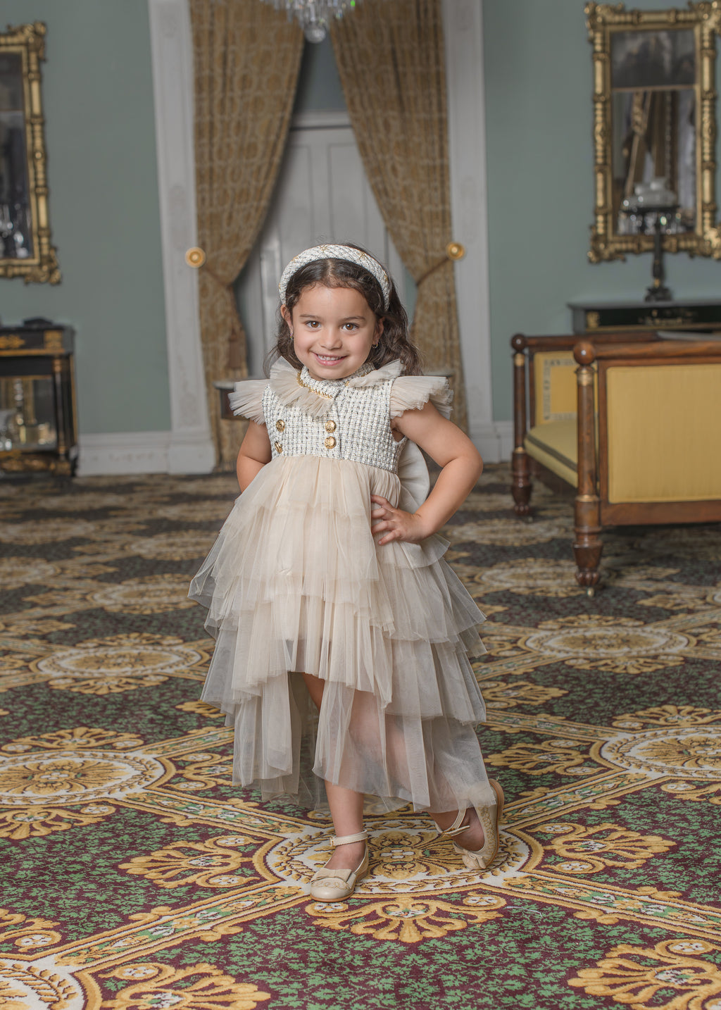 Fira Tweed and Tulle Dress