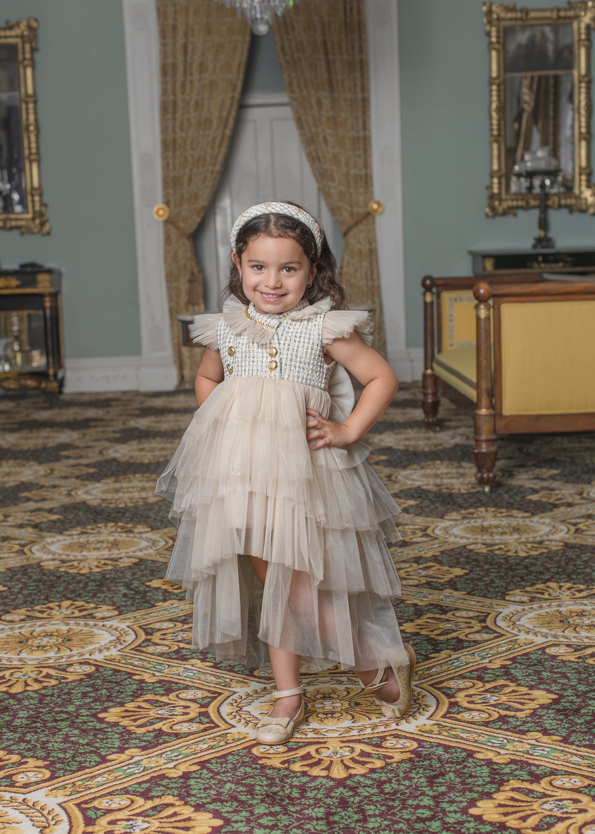 Fira Tweed and Tulle Dress