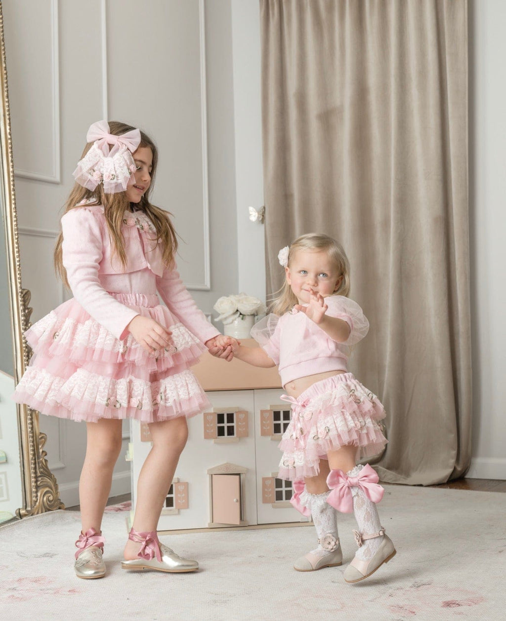 Harlow Pink Embroidered Top and Bloomers Set