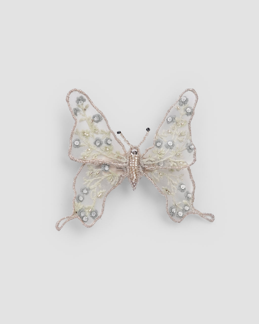 Aurora Butterfly Clip for girls by House of Carousel with hand-embroidered tulle wings