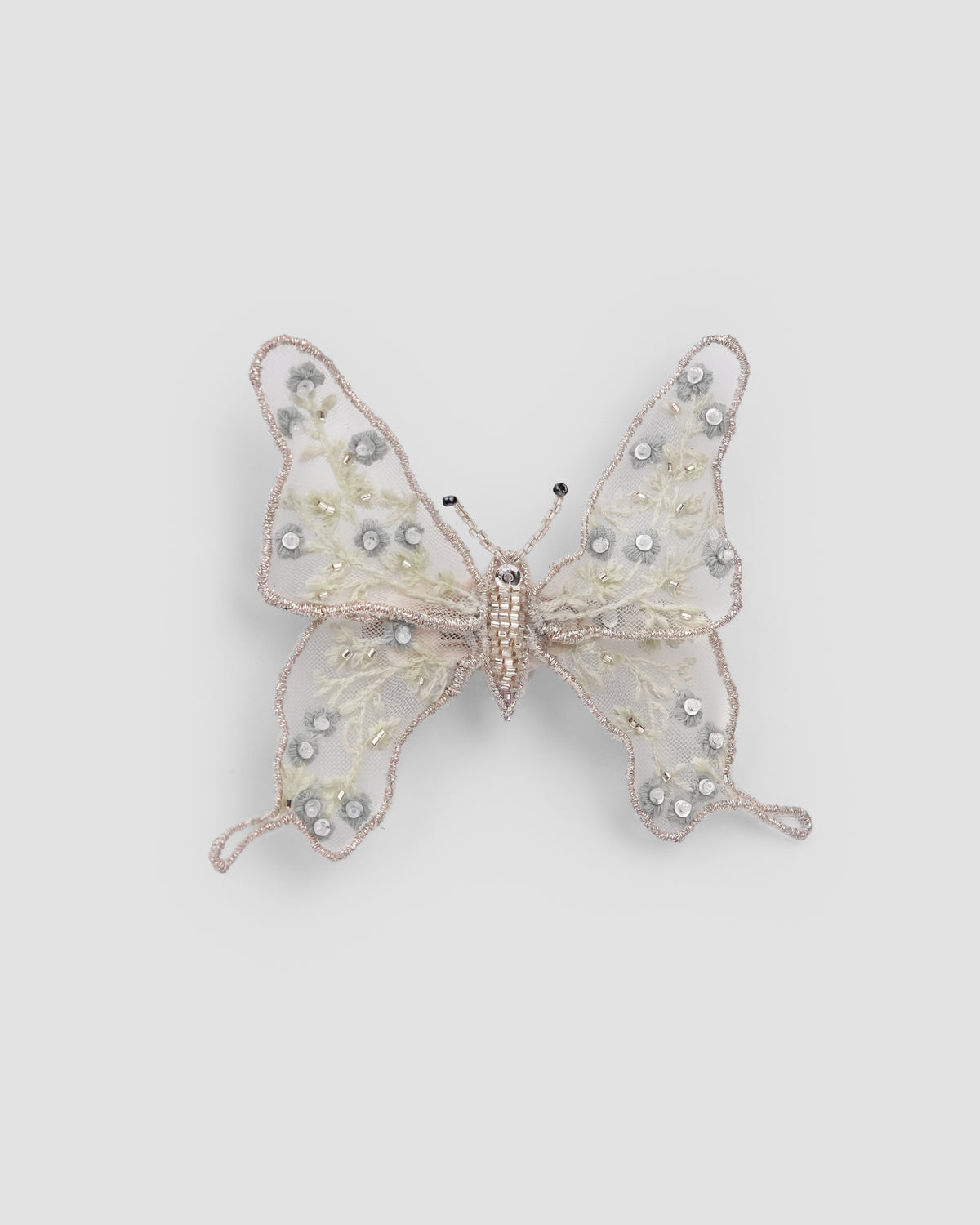 Aurora Butterfly Clip for girls by House of Carousel with hand-embroidered tulle wings