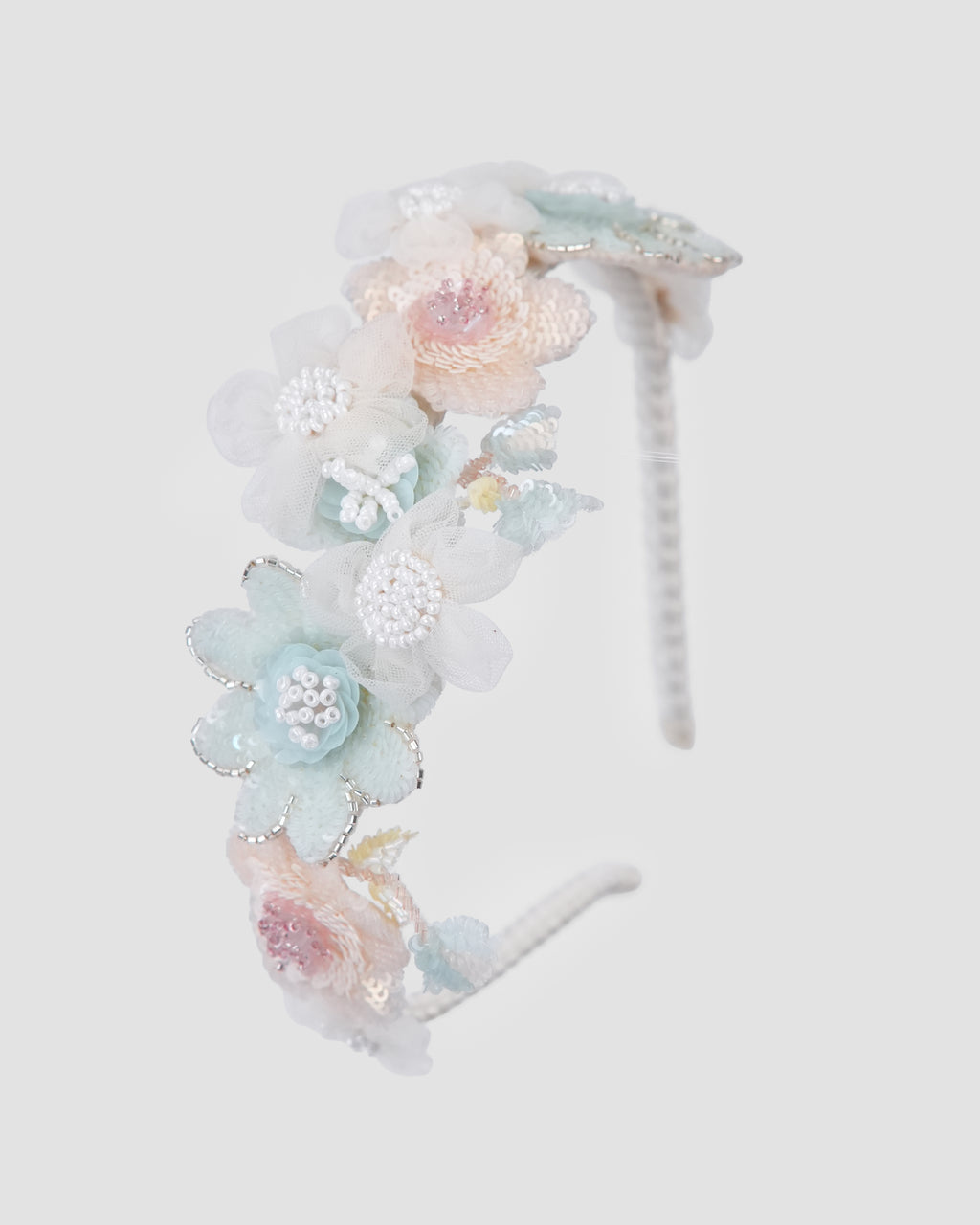 Crown of Grace floral headband for girls by House of Carousel