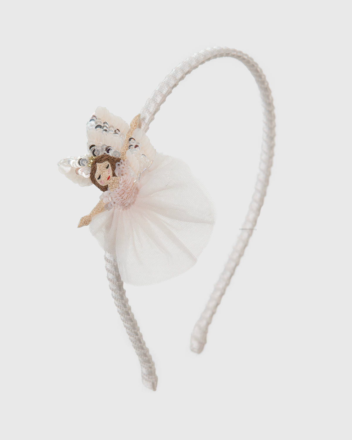 Fairy Bloom ivory tulle fairy headband for girls by House of Carousel available at House of Aura