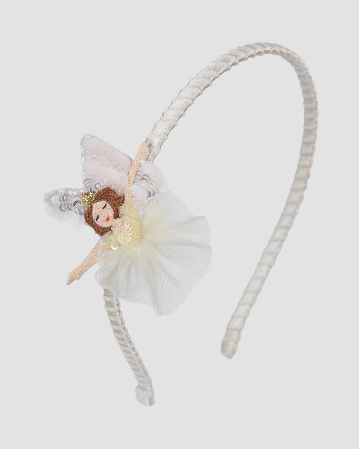Fairy Bloom yellow tulle fairy headband for girls by House of Carousel available at House of Aura