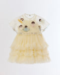 Flutter Fairy Cloudkiss Dress in butter yellow with handcrafted fairy details by House of Carousel available at House of Aura