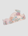 Hop in the Wild Crown with hand-embroidered bunnies, flowers and butterflies by House of Carousel available at House of Aura Lebanon