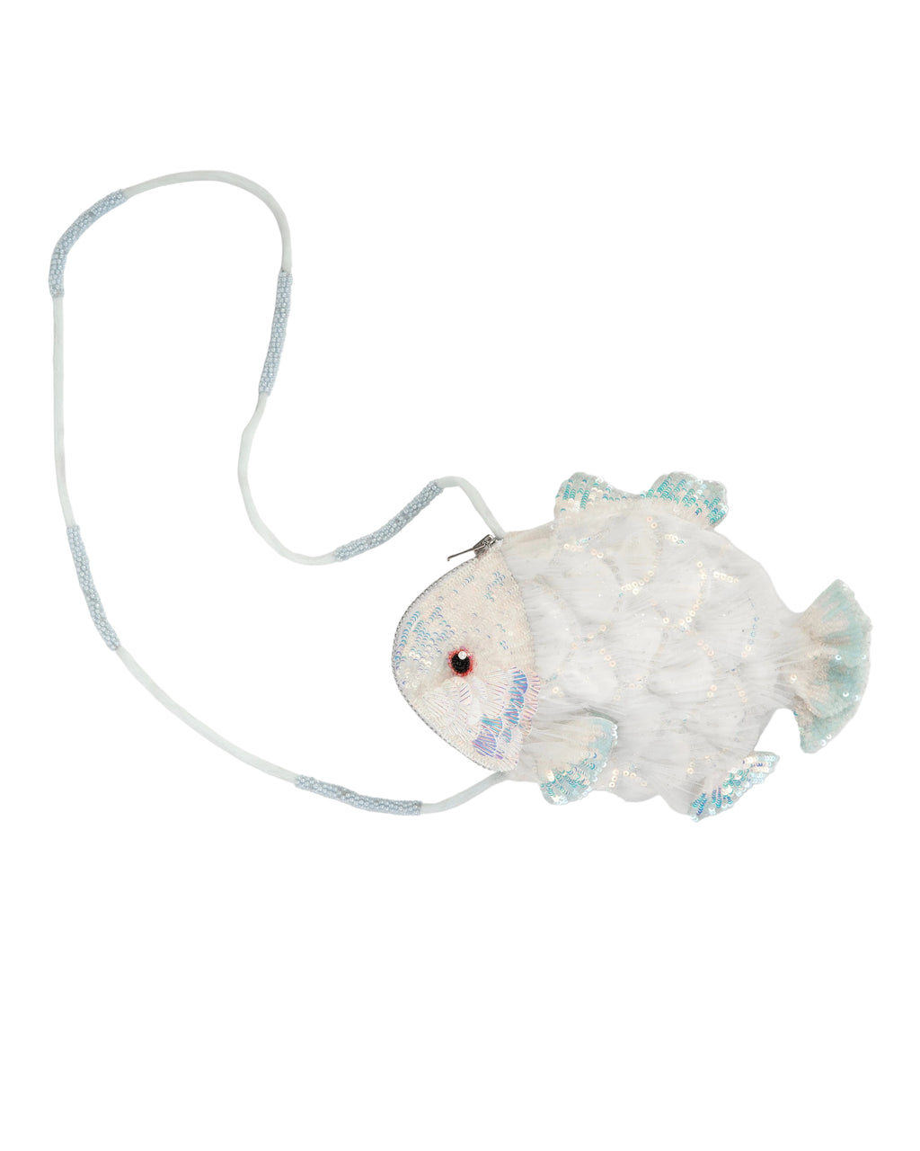 Moon Fish Ruffle Bag for girls by House of Carousel with iridescent sequins and tulle ruffles