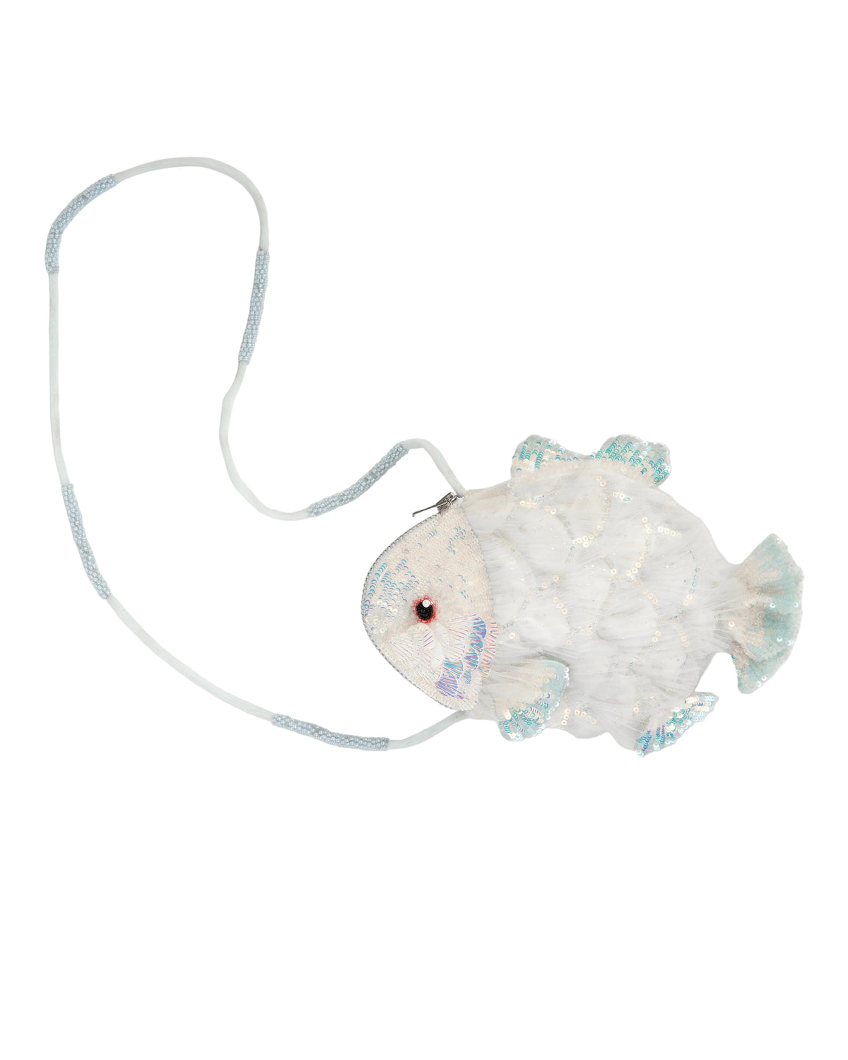 Moon Fish Ruffle Bag for girls by House of Carousel with iridescent sequins and tulle ruffles