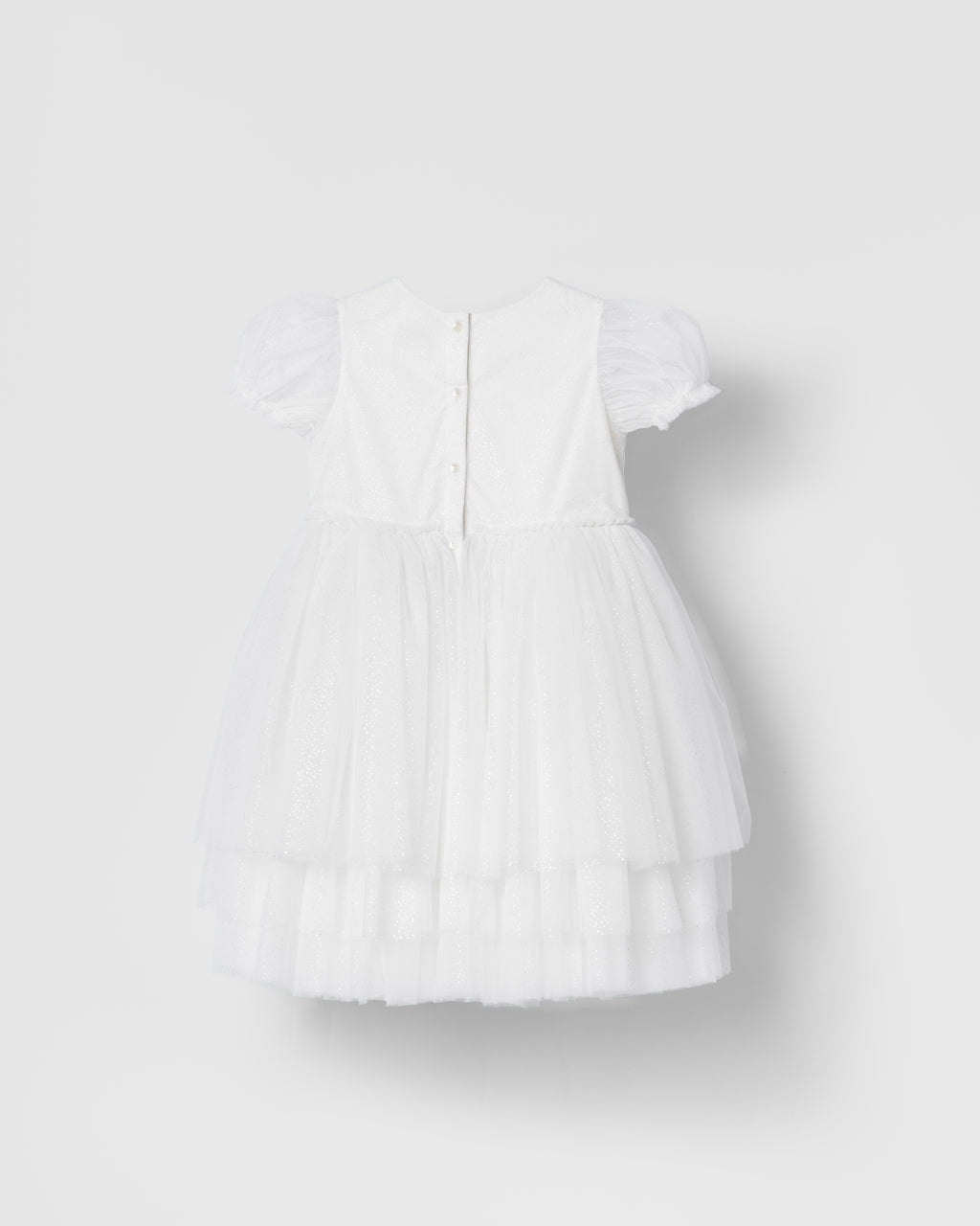 Ivory Secret Garden of Roses girls occasion dress with layered tulle skirt by House of Carousél