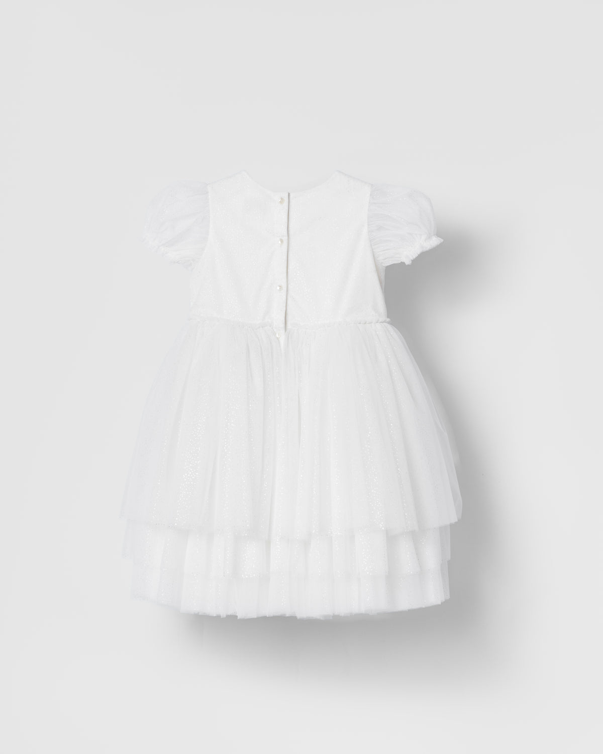 Ivory Secret Garden of Roses girls occasion dress with layered tulle skirt by House of Carousél
